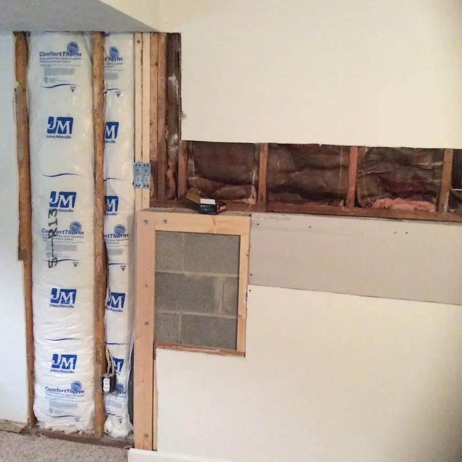 Wall insulation replacement during Contents Cleaning & Restoration in Bonner Springs